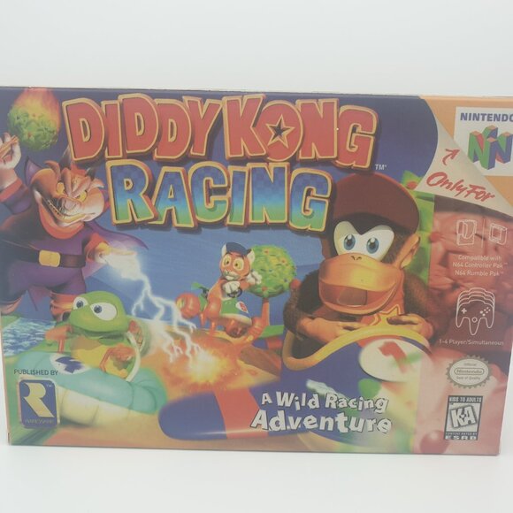 DIDDY KONG NINTENDO N64 REPLACEMENT BOX INCLUDES INSERT + CLEAR CASE - Picture 8 of 8